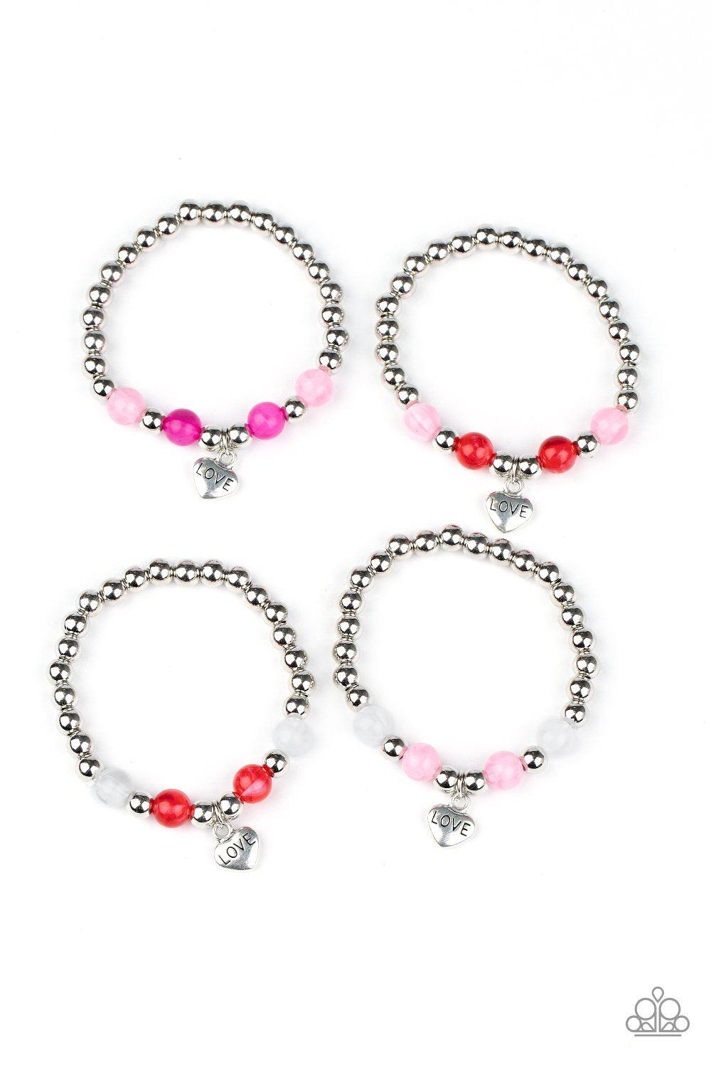 Starlet Shimmer Children's Love Heart Charm Bracelets - Paparazzi Accessories - Full set -CarasShop.com - Paparazzi Jewelry by Cara Jewels