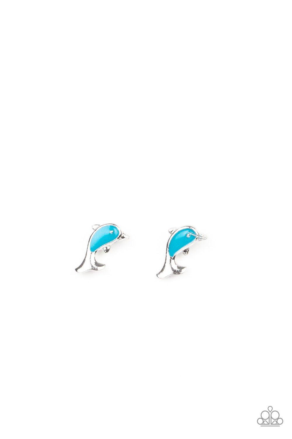 Starlet Shimmer Children's Reef Creature Post Earrings - Paparazzi Accessories (set of 5 pr)- on model - CarasShop.com - Paparazzi Jewelry by Cara Jewels
