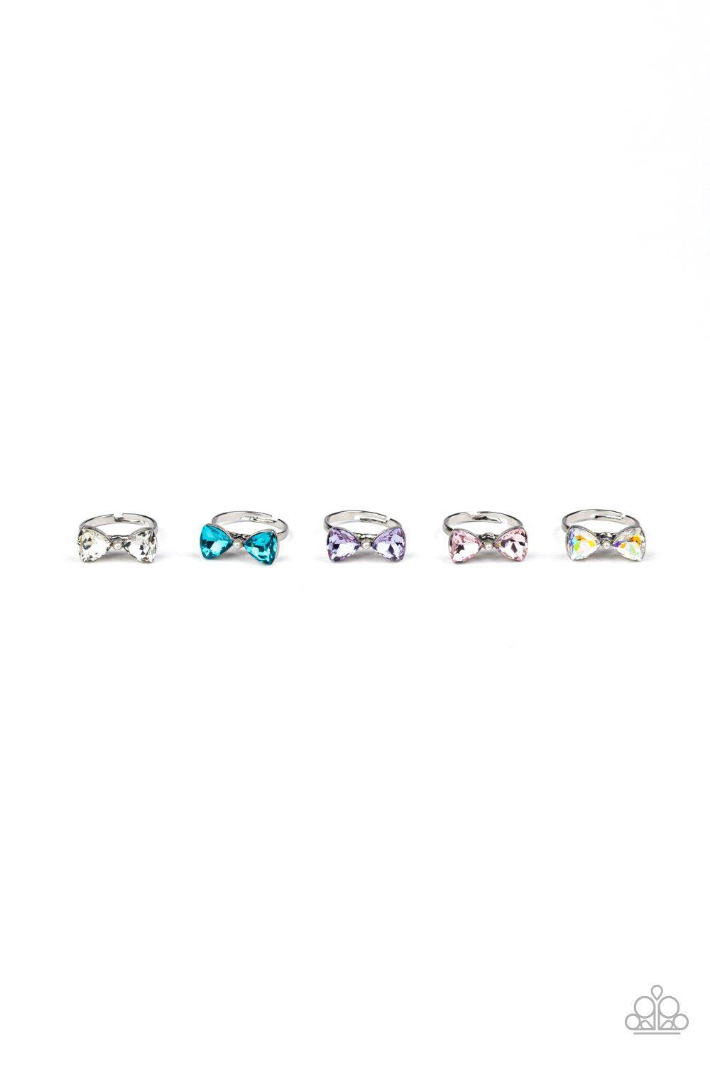 Starlet Shimmer Children's Rhinestone Bow Rings - Paparazzi Accessories - Full set -CarasShop.com - Paparazzi Jewelry by Cara Jewels