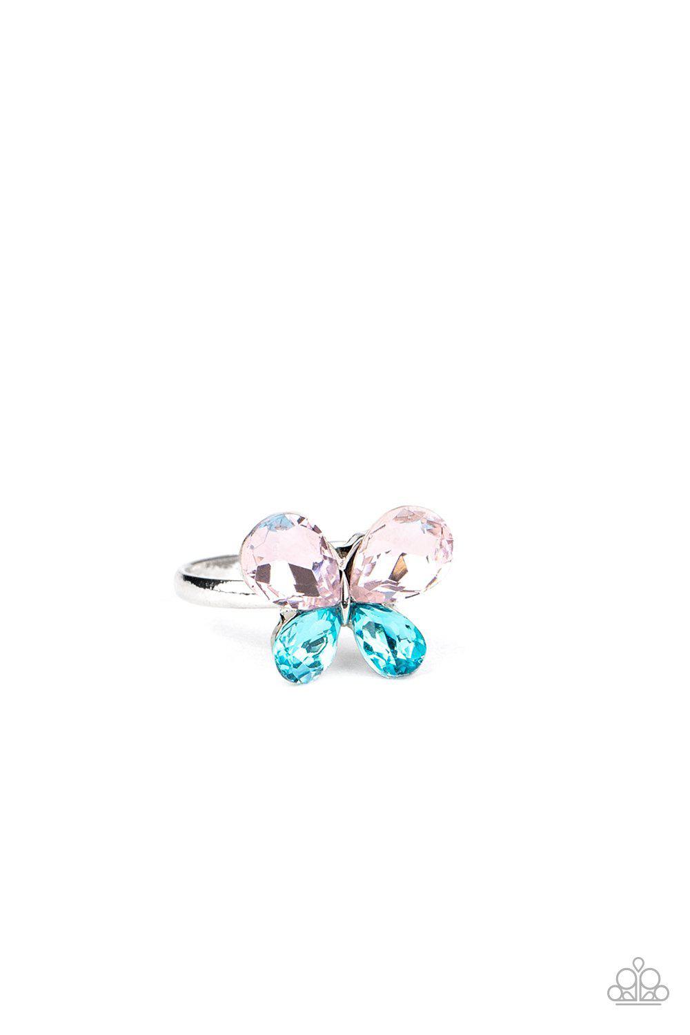 Starlet Shimmer Children's Rhinestone Butterfly Rings (2020) - Paparazzi Accessories (Set of 5 rings) - Full set -CarasShop.com - Paparazzi Jewelry by Cara Jewels