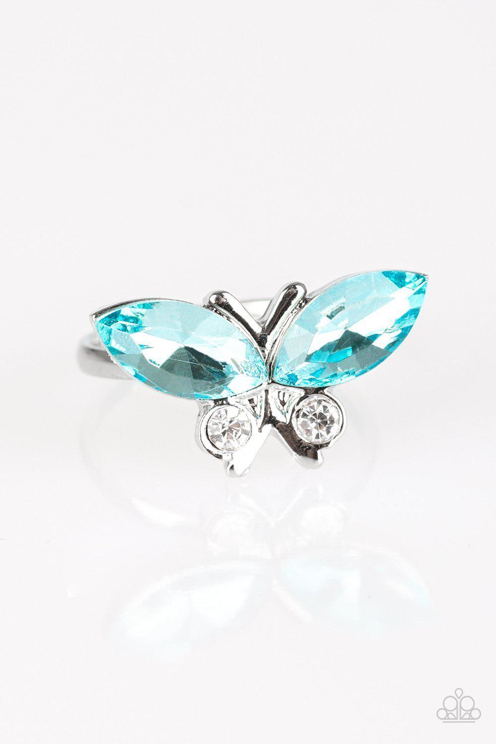 Starlet Shimmer Children's Rhinestone Butterfly Rings - Paparazzi Accessories (set of 5) - Full set -CarasShop.com - Paparazzi Jewelry by Cara Jewels