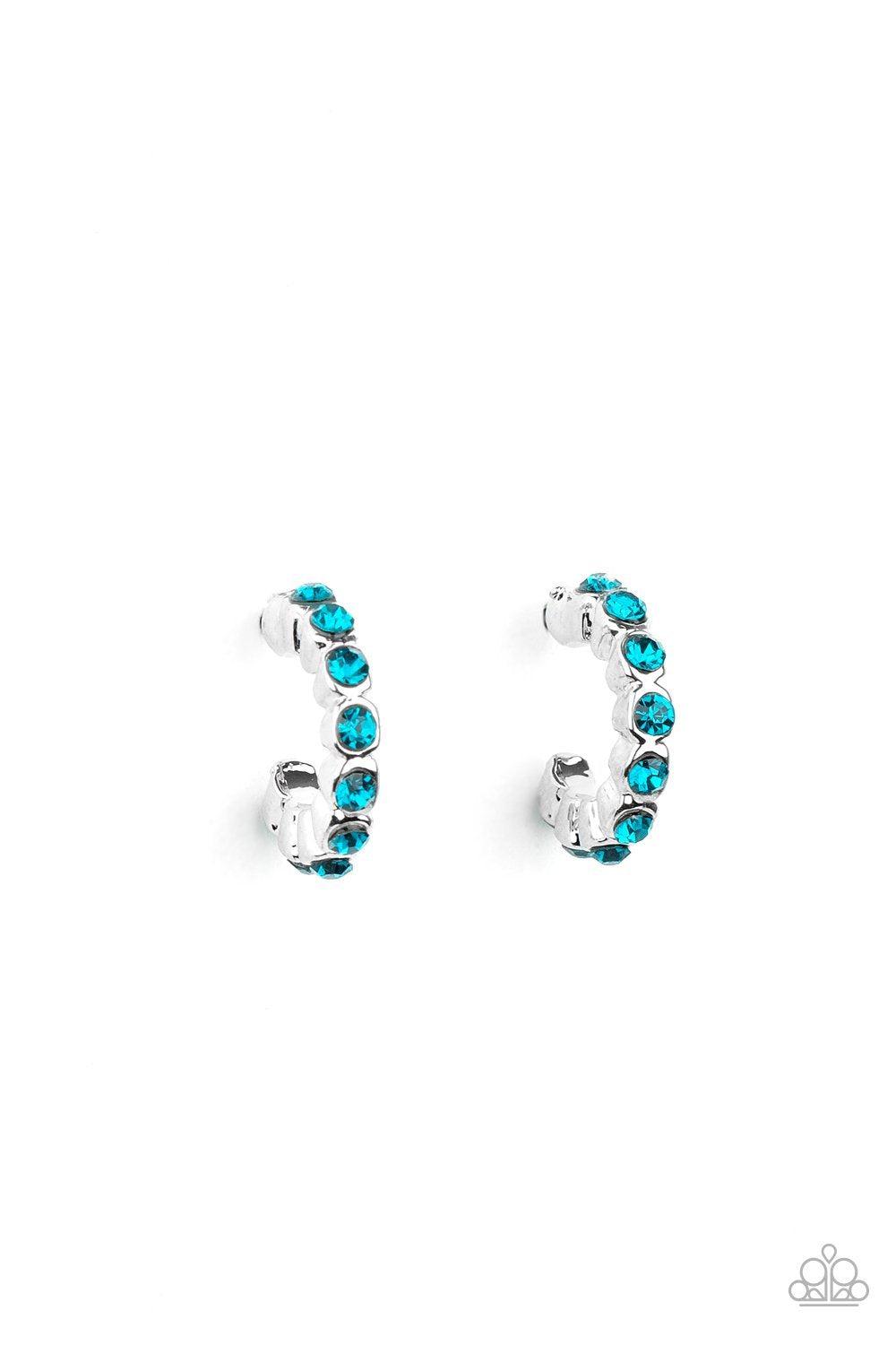 Starlet Shimmer Children's Rhinestone Hoop Earrings - Paparazzi Accessories (set of 10 pairs) - Full set -CarasShop.com - Paparazzi Jewelry by Cara Jewels