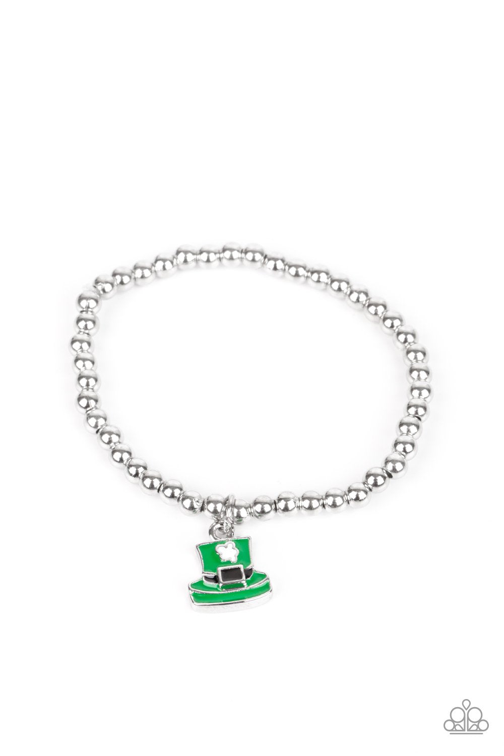 Starlet Shimmer Children's St. Patrick's Day Charm Bracelets - Paparazzi Accessories (set of 5)- on model - CarasShop.com - Paparazzi Jewelry by Cara Jewels
