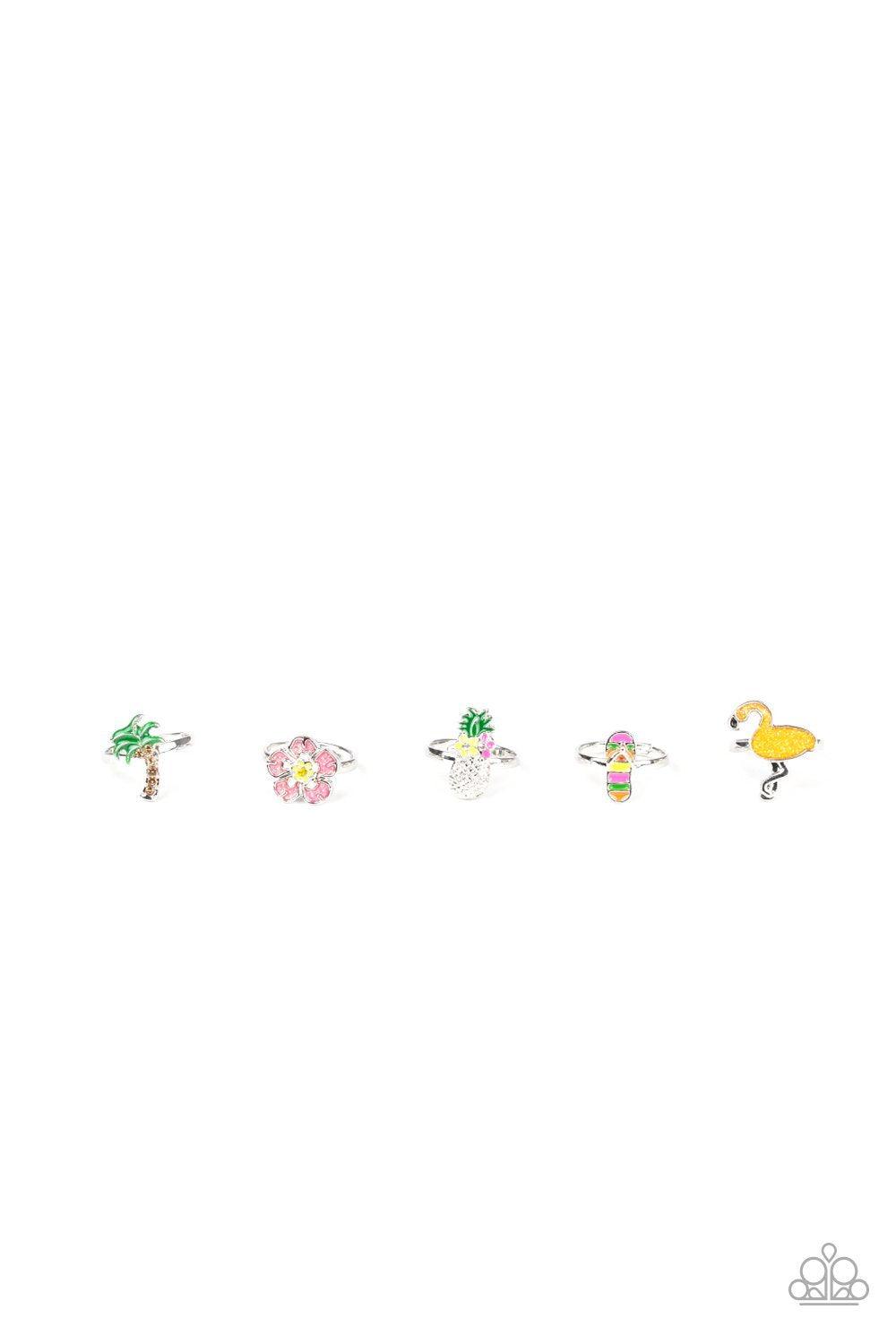 Starlet Shimmer Children's Summer Fun Rings - Paparazzi Accessories (set of 5) - Full set -CarasShop.com - Paparazzi Jewelry by Cara Jewels