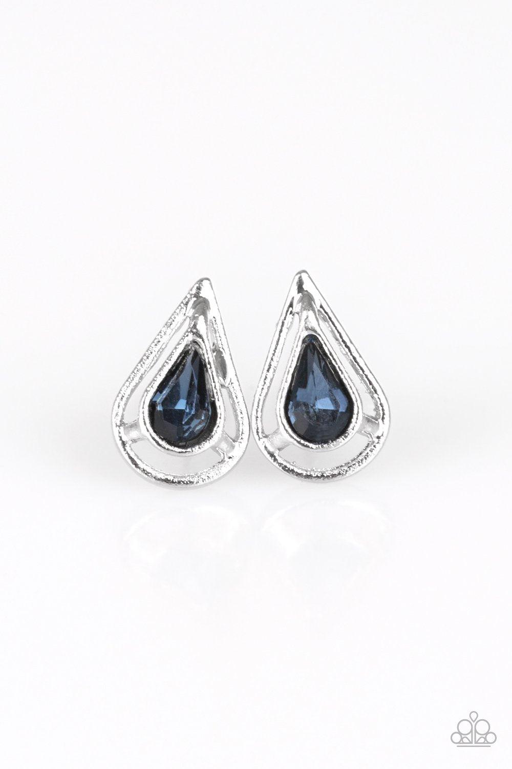 Starlet Shimmer Children's Teardrop Gem Post Earrings - Paparazzi Accessories (set of 5)- on model - CarasShop.com - Paparazzi Jewelry by Cara Jewels