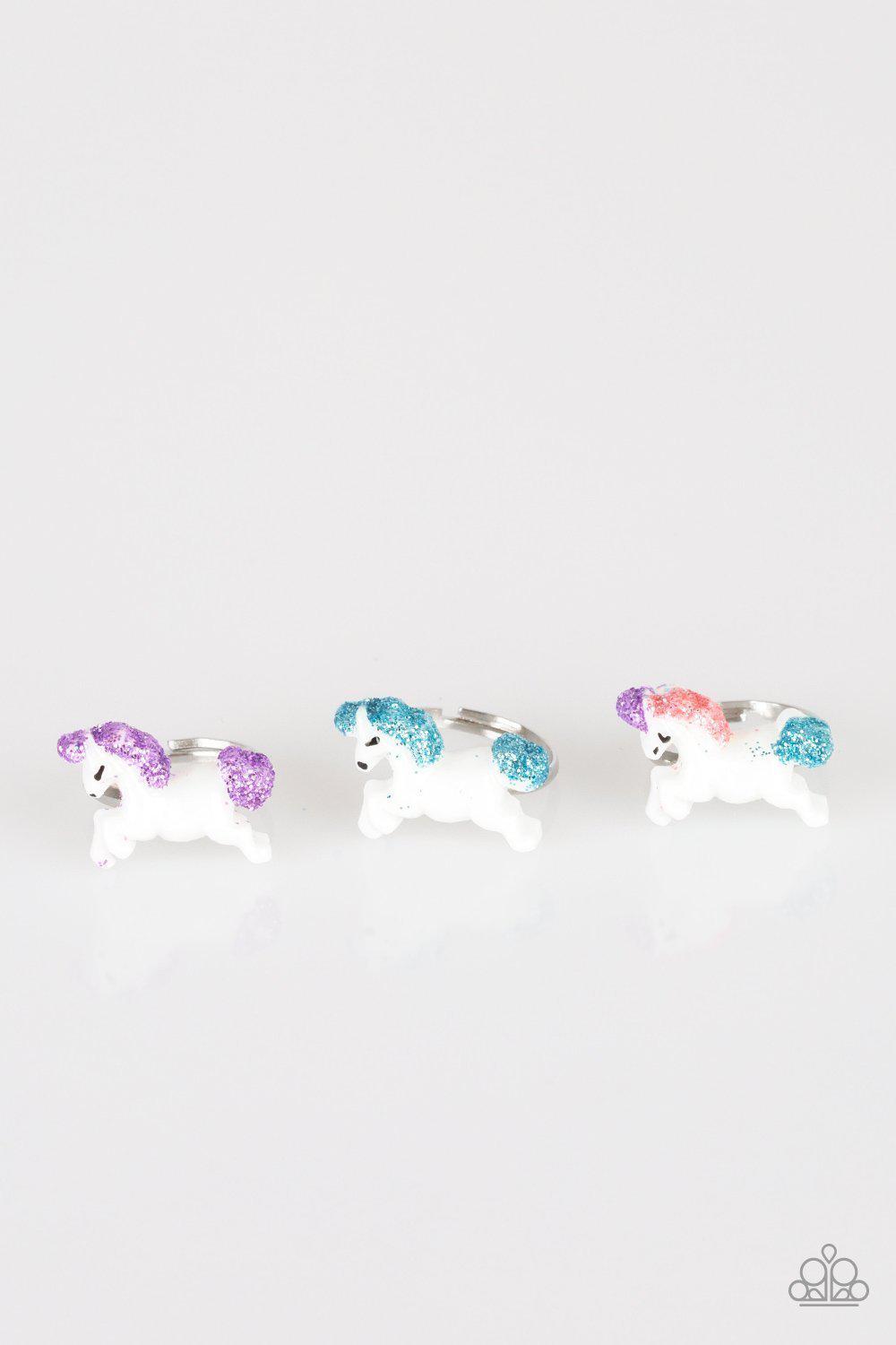 Starlet Shimmer Children's Unicorn Rings - Paparazzi Accessories (set of 5) - Full set -CarasShop.com - Paparazzi Jewelry by Cara Jewels
