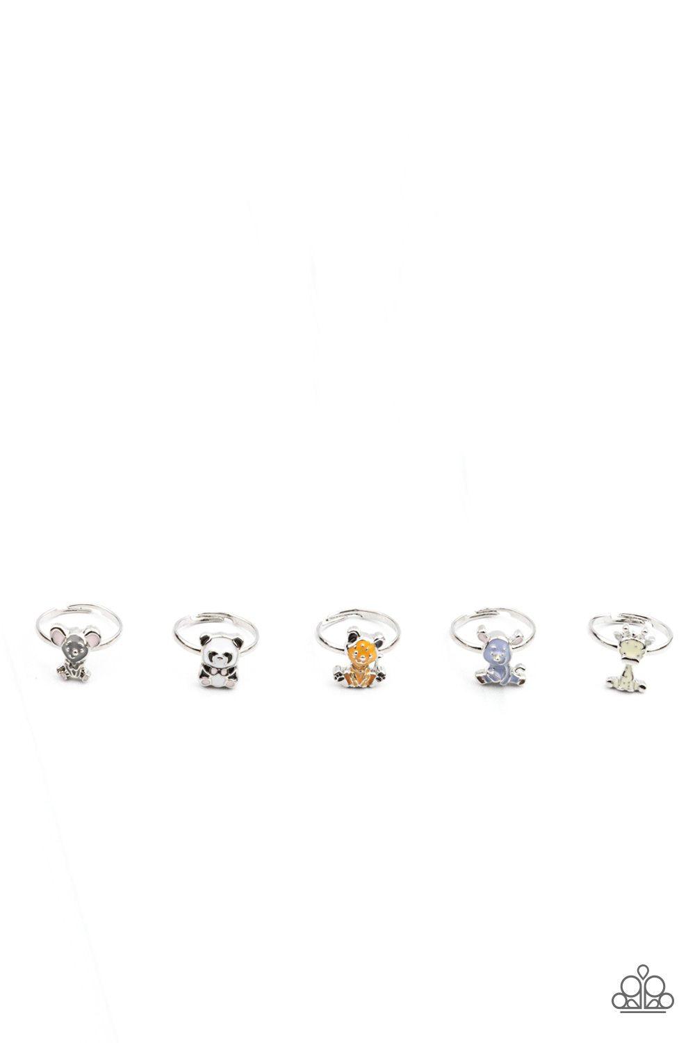 Starlet Shimmer Children's Zoo Animal Rings - Paparazzi Accessories (set of 5) - Full set -CarasShop.com - Paparazzi Jewelry by Cara Jewels
