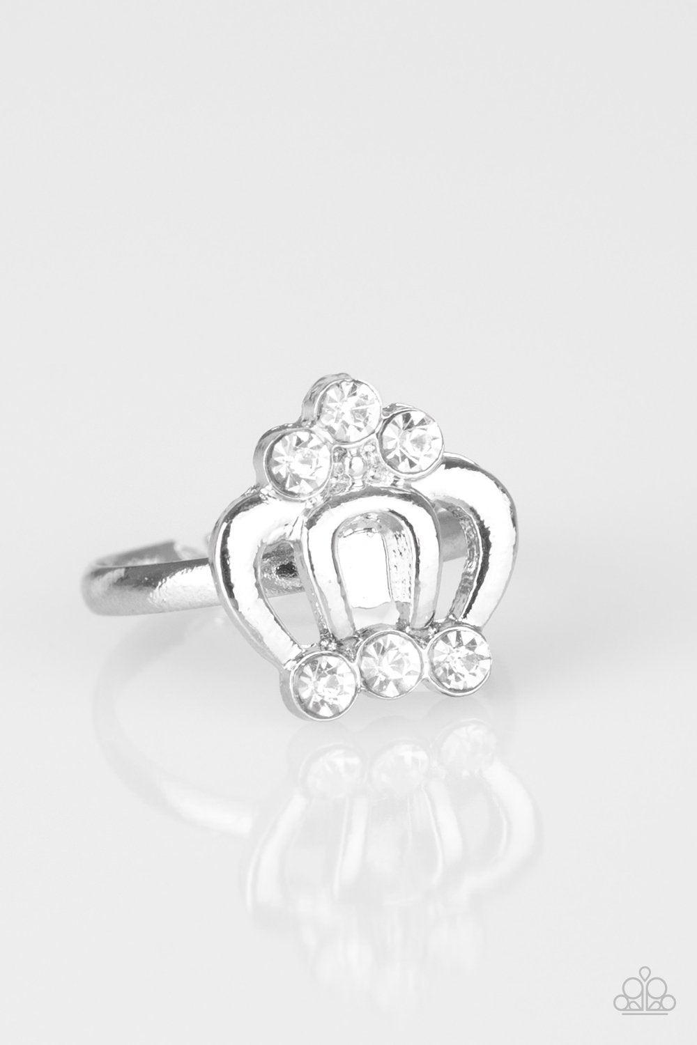 Starlet Shimmer Little Princess Ring Set - Paparazzi Accessories (set of 5)- on model - CarasShop.com - Paparazzi Jewelry by Cara Jewels