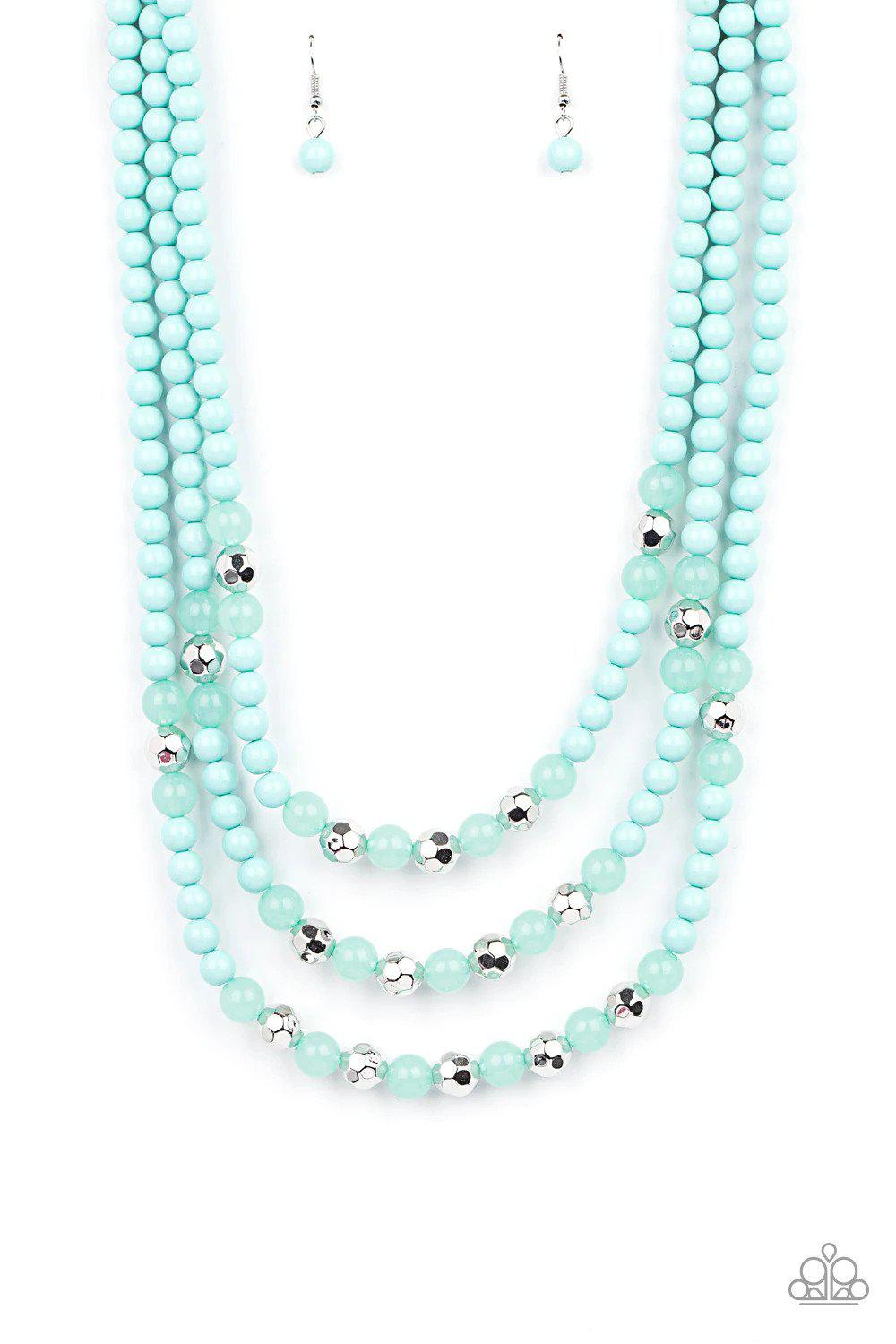 STAYCATION All I Ever Wanted Blue Necklace - Paparazzi Accessories- lightbox - CarasShop.com - Paparazzi Jewelry by Cara Jewels