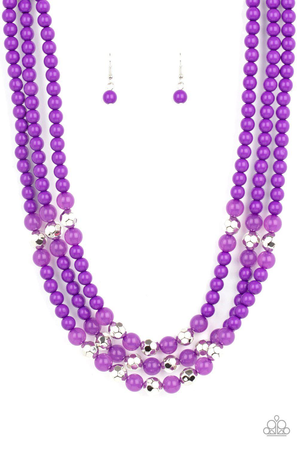 STAYCATION All I Ever Wanted Purple Necklace - Paparazzi Accessories- lightbox - CarasShop.com - Paparazzi Jewelry by Cara Jewels