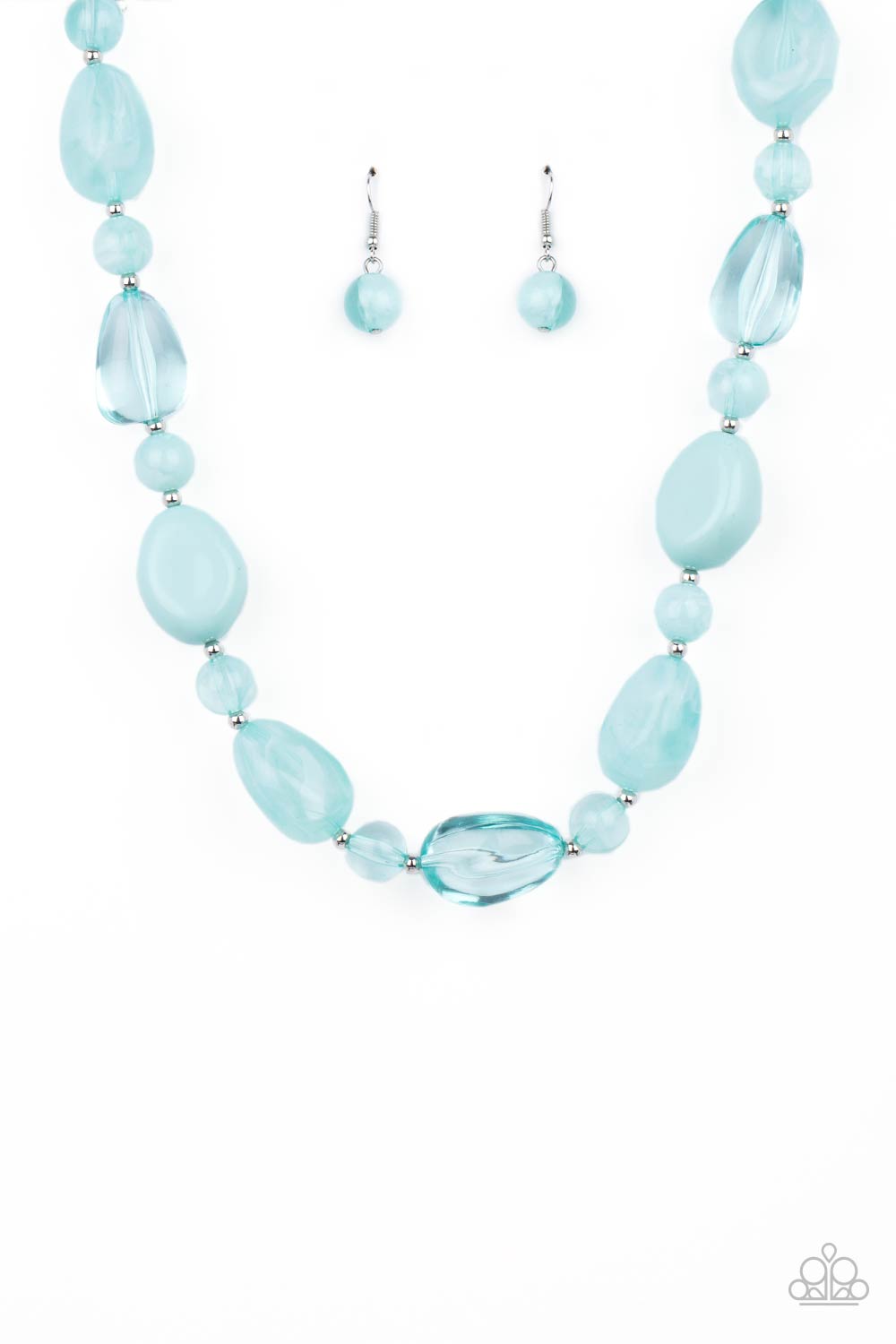 Staycation Stunner Blue Necklace - Paparazzi Accessories- lightbox - CarasShop.com - Paparazzi Jewelry by Cara Jewels