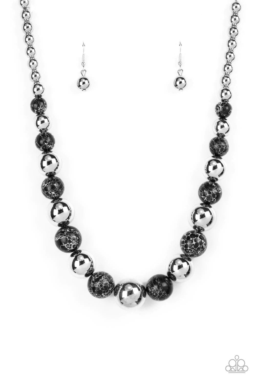 Stone Age Adventurer Black Necklace - Paparazzi Accessories- lightbox - CarasShop.com - Paparazzi Jewelry by Cara Jewels