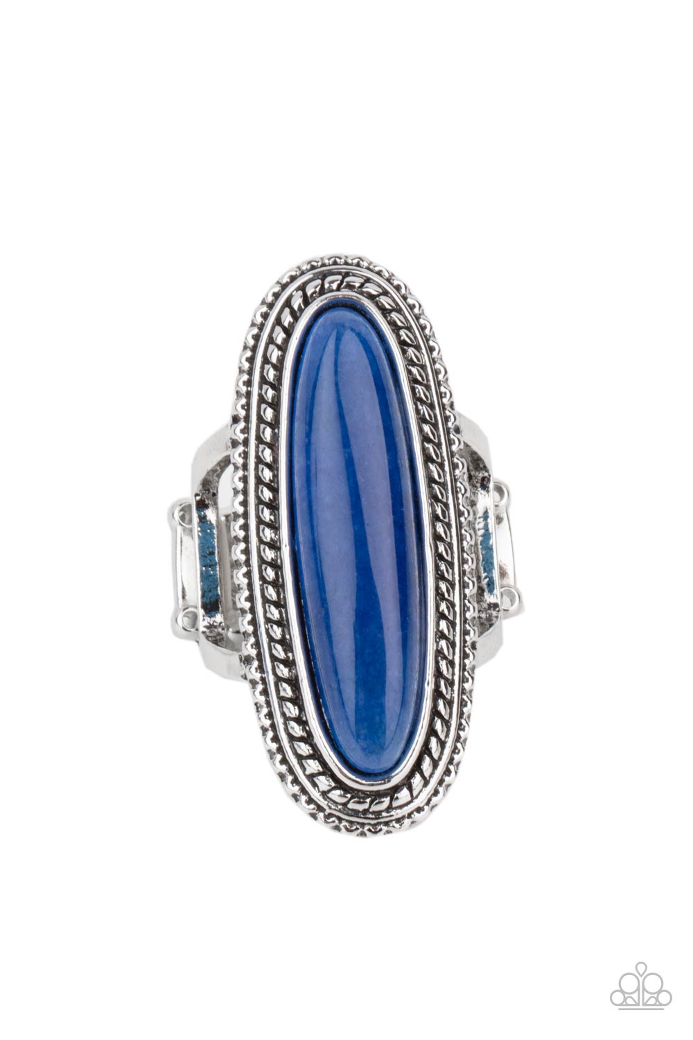 Stone Healer Blue Stone Ring - Paparazzi Accessories- lightbox - CarasShop.com - Paparazzi Jewelry by Cara Jewels