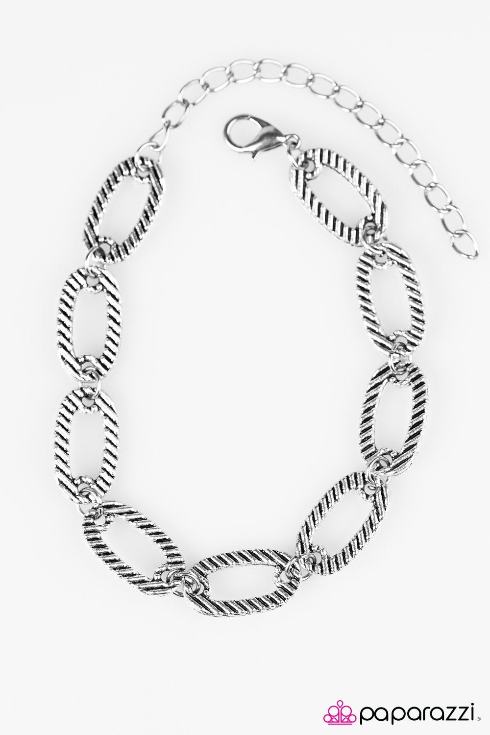 Street Style Silver Chain Bracelet - Paparazzi Accessories- lightbox - CarasShop.com - Paparazzi Jewelry by Cara Jewels