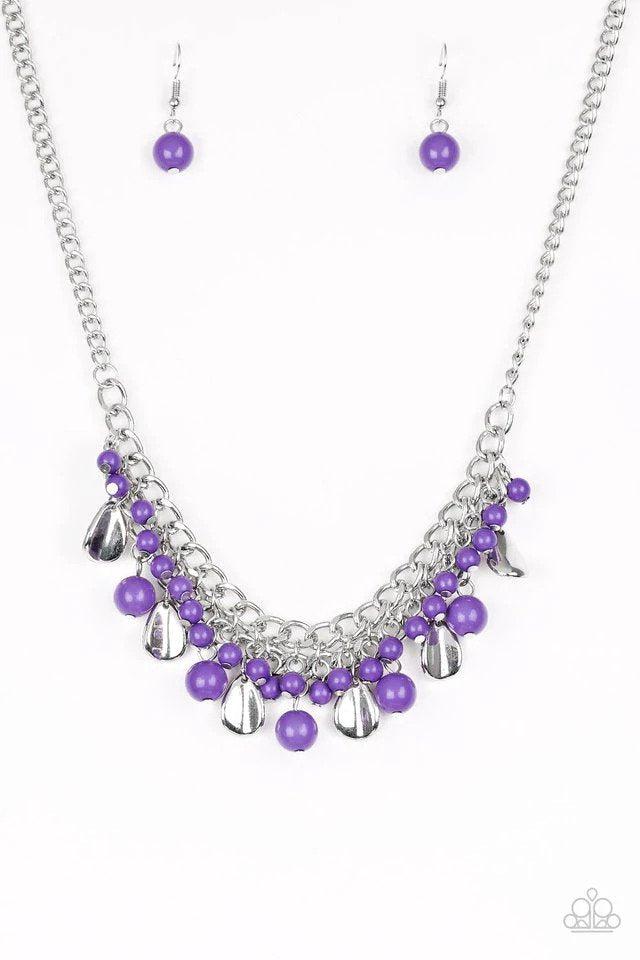 Summer Showdown Purple Necklace - Paparazzi Accessories- lightbox - CarasShop.com - Paparazzi Jewelry by Cara Jewels