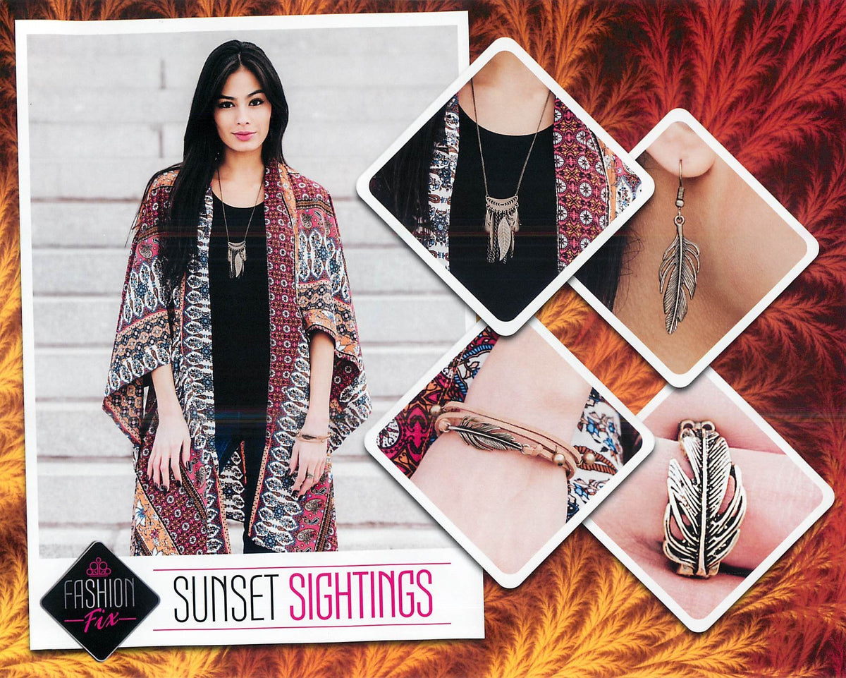 Sunset Sightings Complete Trend Blend (4 pc set) April 2018 - Paparazzi Accessories Fashion Fix- Complete Look - CarasShop.com - Paparazzi Jewelry by Cara Jewels