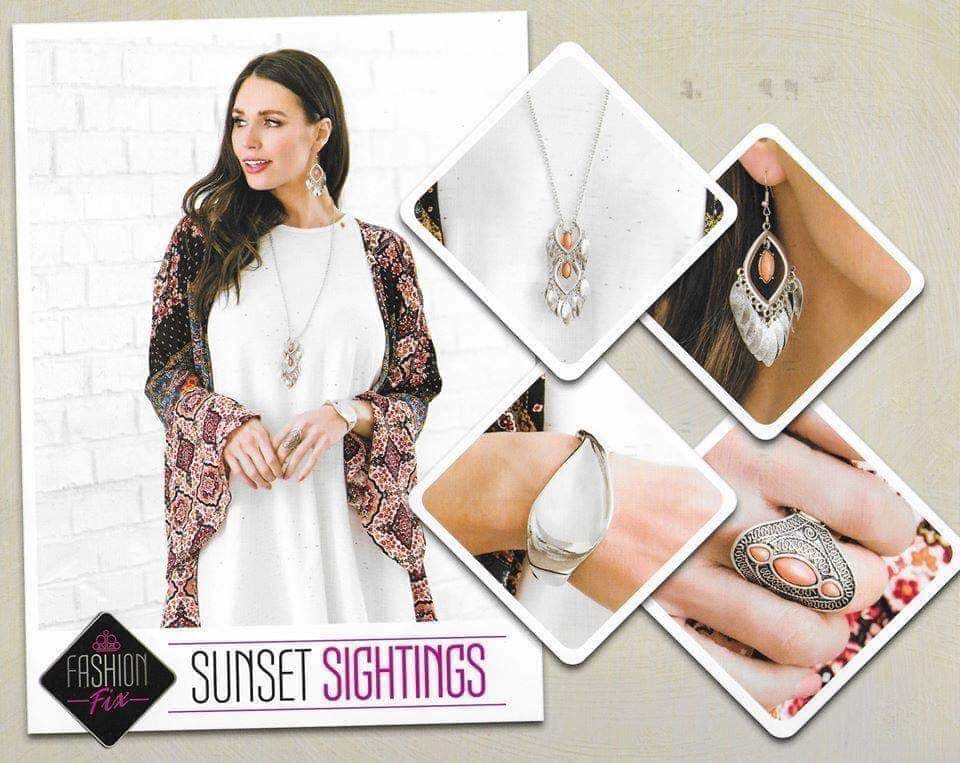 Sunset Sightings Complete Trend Blend (4 pc set) April 2020 - Paparazzi Accessories Fashion Fix- Complete Look - CarasShop.com - Paparazzi Jewelry by Cara Jewels