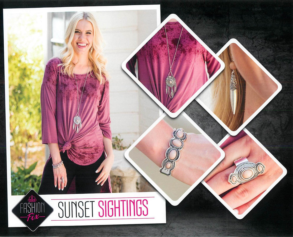 Sunset Sightings Complete Trend Blend (4 pc set) August 2018 - Paparazzi Accessories Fashion Fix- Complete Look - CarasShop.com - Paparazzi Jewelry by Cara Jewels