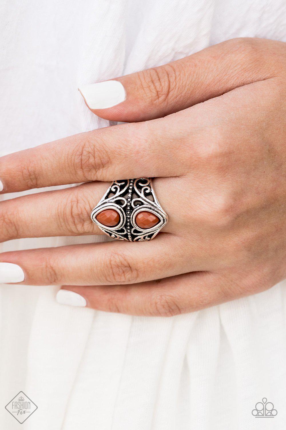 Sunset Sightings Complete Trend Blend (4 pc set) August 2020 - Paparazzi Accessories Fashion Fix- Ring - CarasShop.com - Paparazzi Jewelry by Cara Jewels