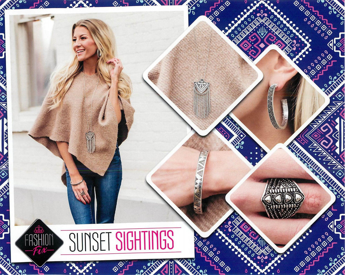 Sunset Sightings Set - March 2018 - Paparazzi Accessories- Set Collage - CarasShop.com - Paparazzi Jewelry by Cara Jewels