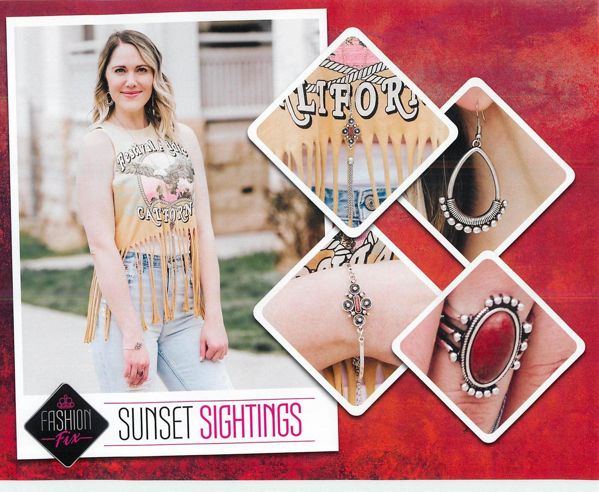 Sunset Sightings Complete Trend Blend (4 pc set) May 2018 - Paparazzi Accessories Fashion Fix- Complete Look - CarasShop.com - Paparazzi Jewelry by Cara Jewels