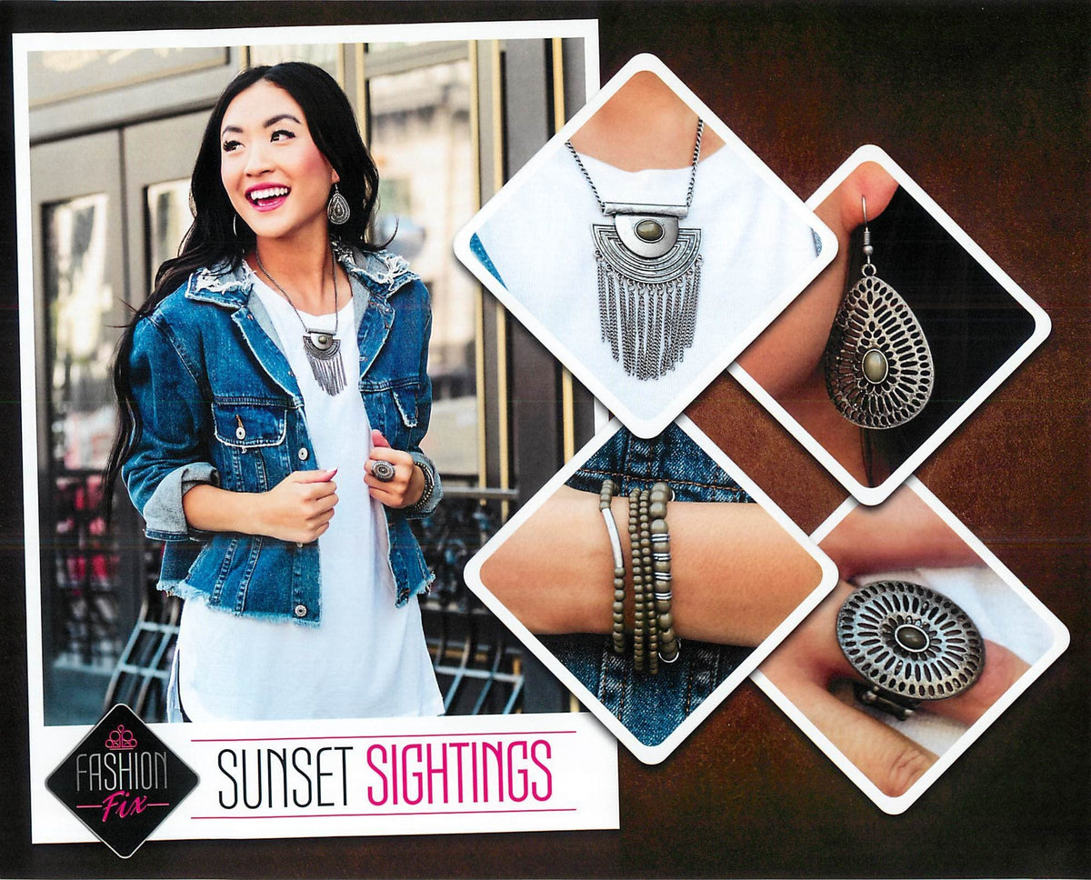 Sunset Sightings Complete Trend Blend (4 pc set) October 2018 - Paparazzi Accessories Fashion Fix- Complete Look - CarasShop.com - Paparazzi Jewelry by Cara Jewels
