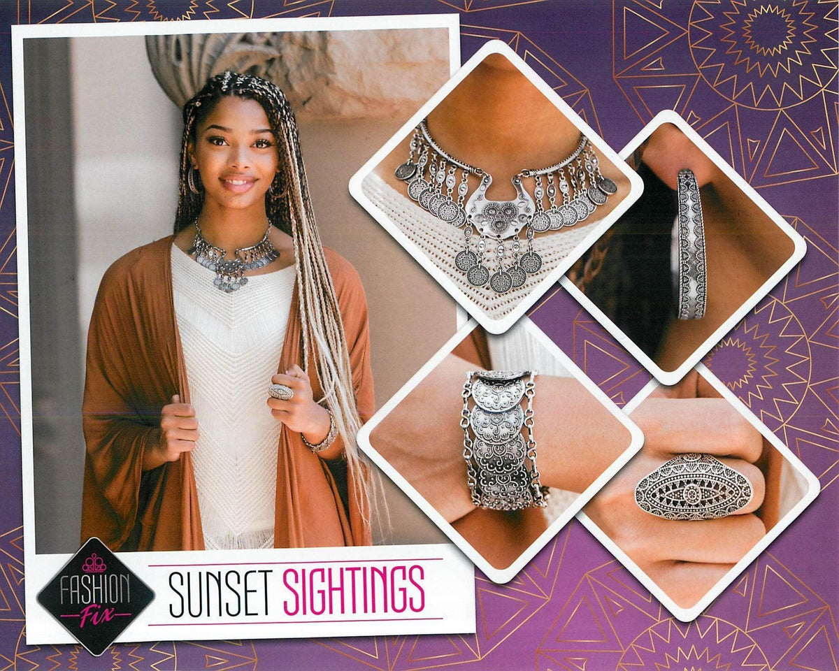 Sunset Sightings Complete Trend Blend (4 pc set) September 2019 - Paparazzi Accessories Fashion Fix- Complete Look - CarasShop.com - Paparazzi Jewelry by Cara Jewels