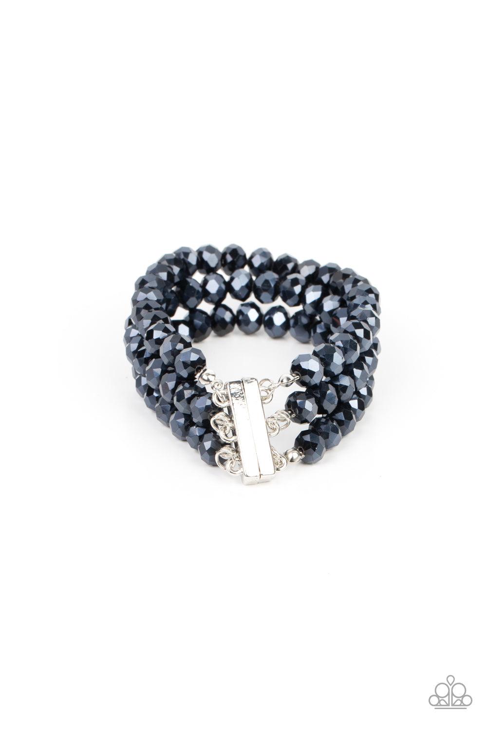Supernova Sultry Blue Bracelet - Paparazzi Accessories- lightbox - CarasShop.com - Paparazzi Jewelry by Cara Jewels