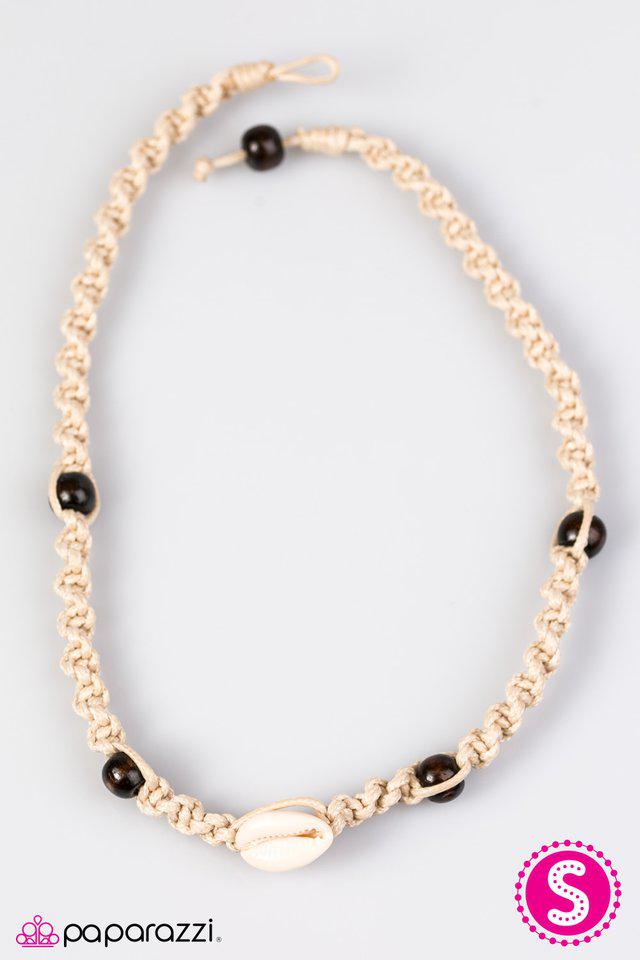 Surf Zone White Urban Necklace - Paparazzi Accessories- lightbox - CarasShop.com - Paparazzi Jewelry by Cara Jewels