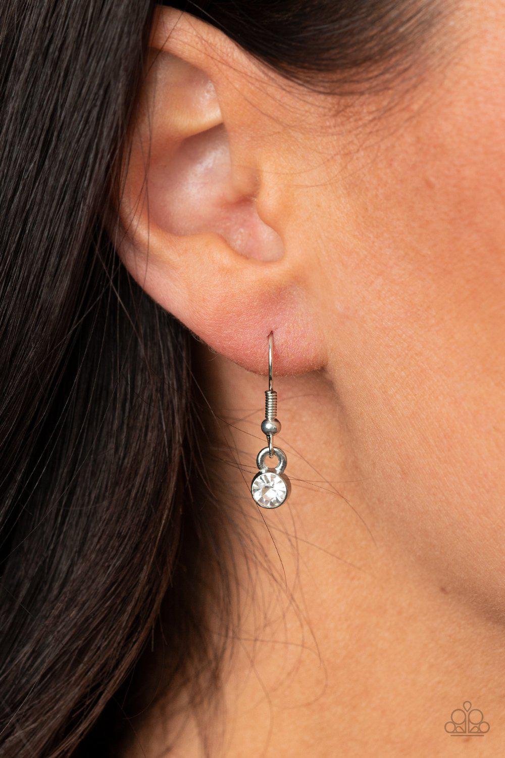 Take A Final BOUGH Pink Rhinestone Leaf Necklace - Paparazzi Accessories - free matching earrings -CarasShop.com - Paparazzi Jewelry by Cara Jewels