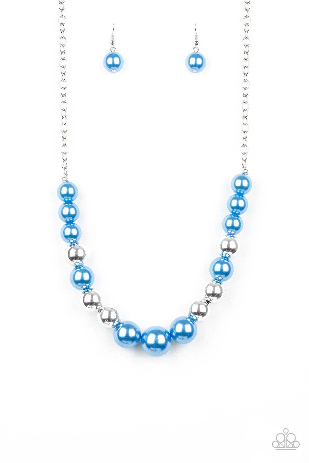 Take Note Blue Necklace - Paparazzi Accessories- lightbox - CarasShop.com - Paparazzi Jewelry by Cara Jewels