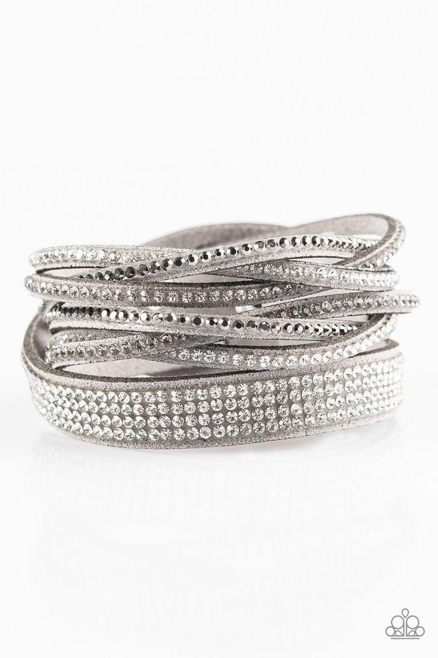 Taking Care Of Business Silver Bracelet - Paparazzi Accessories- lightbox - CarasShop.com - Paparazzi Jewelry by Cara Jewels