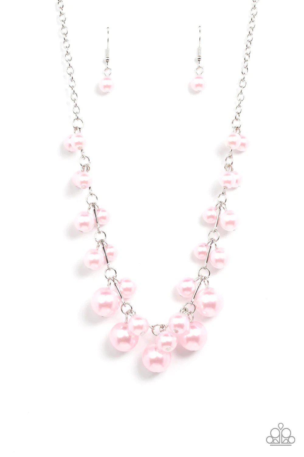 Tearoom Gossip Pink Necklace - Paparazzi Accessories- lightbox - CarasShop.com - Paparazzi Jewelry by Cara Jewels