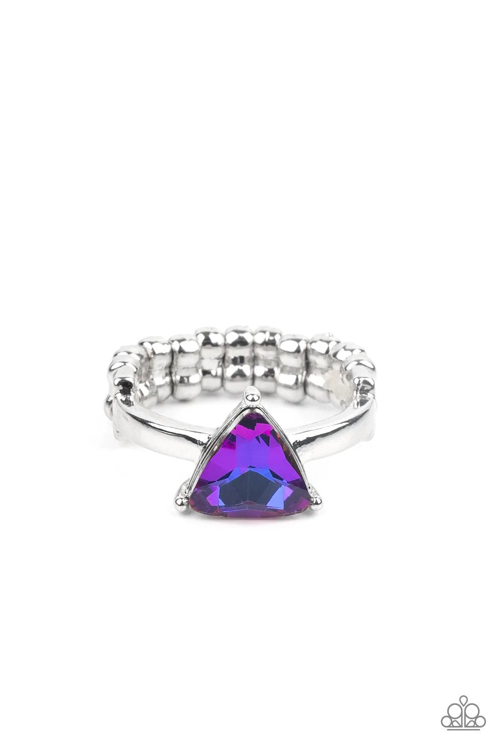 Tenacious Twinkle Multi Blue UV Shimmer Ring - Paparazzi Accessories- lightbox - CarasShop.com - Paparazzi Jewelry by Cara Jewels
