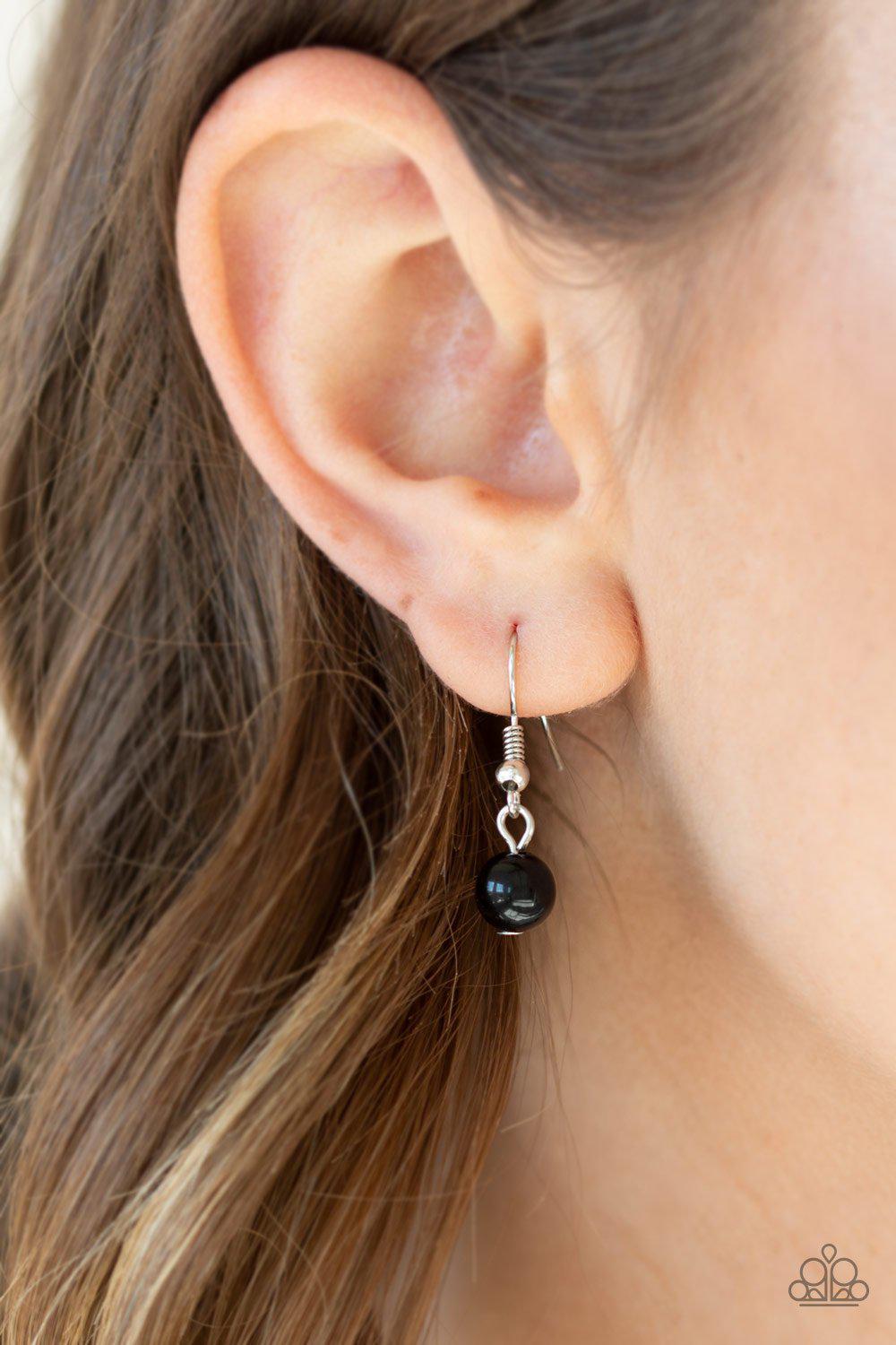 Terra Nouveau Black and Silver Necklace - Paparazzi Accessories - free matching earrings -CarasShop.com - Paparazzi Jewelry by Cara Jewels