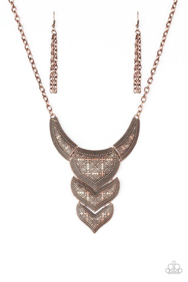 Texas Temptress Copper Necklace - Paparazzi Accessories- lightbox - CarasShop.com - Paparazzi Jewelry by Cara Jewels