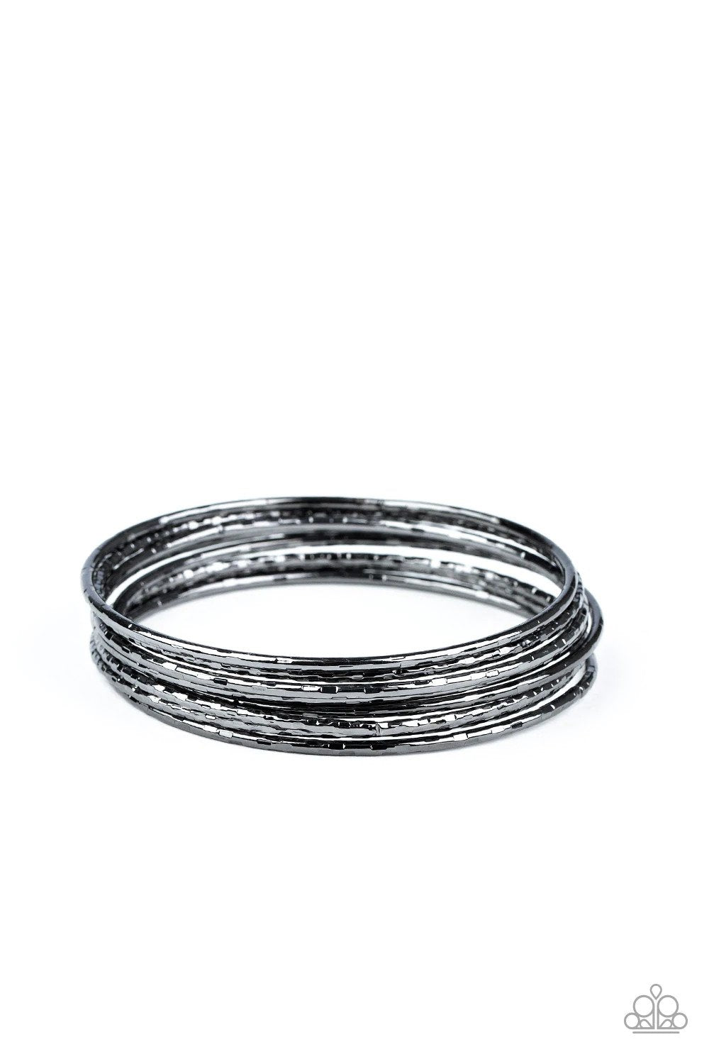 Thanks for GLISTENING Black Bracelet - Paparazzi Accessories- lightbox - CarasShop.com - Paparazzi Jewelry by Cara Jewels