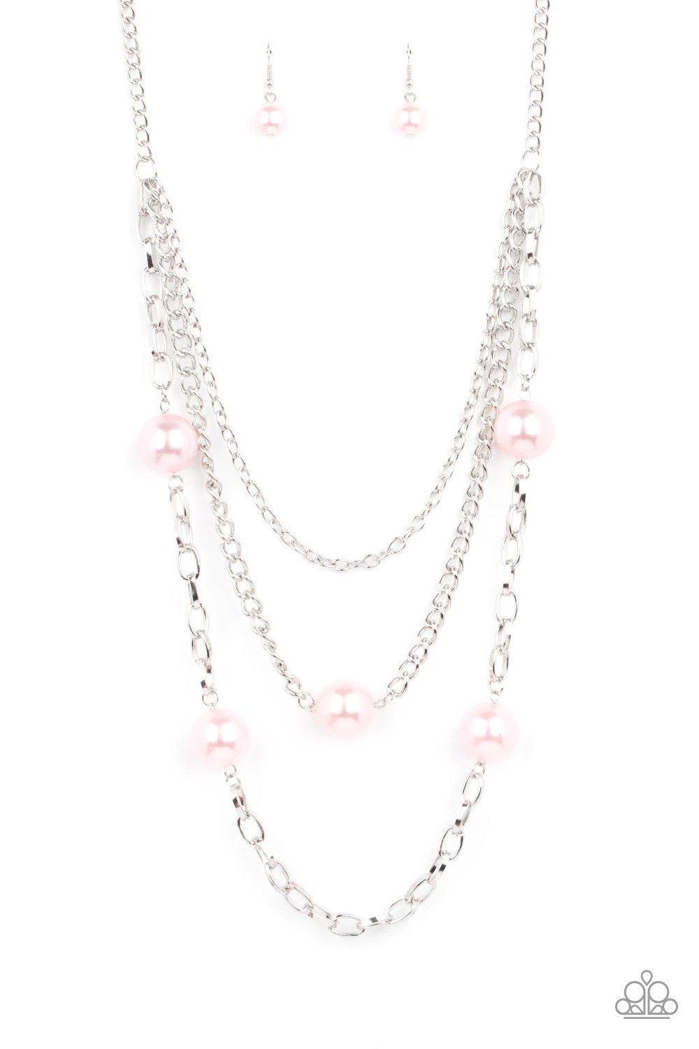 Thanks For The Compliment Pink Necklace - Paparazzi Accessories- lightbox - CarasShop.com - Paparazzi Jewelry by Cara Jewels