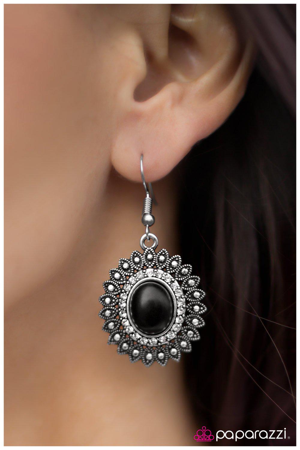 The Academy Awards Black Earrings - Paparazzi Accessories- lightbox - CarasShop.com - Paparazzi Jewelry by Cara Jewels
