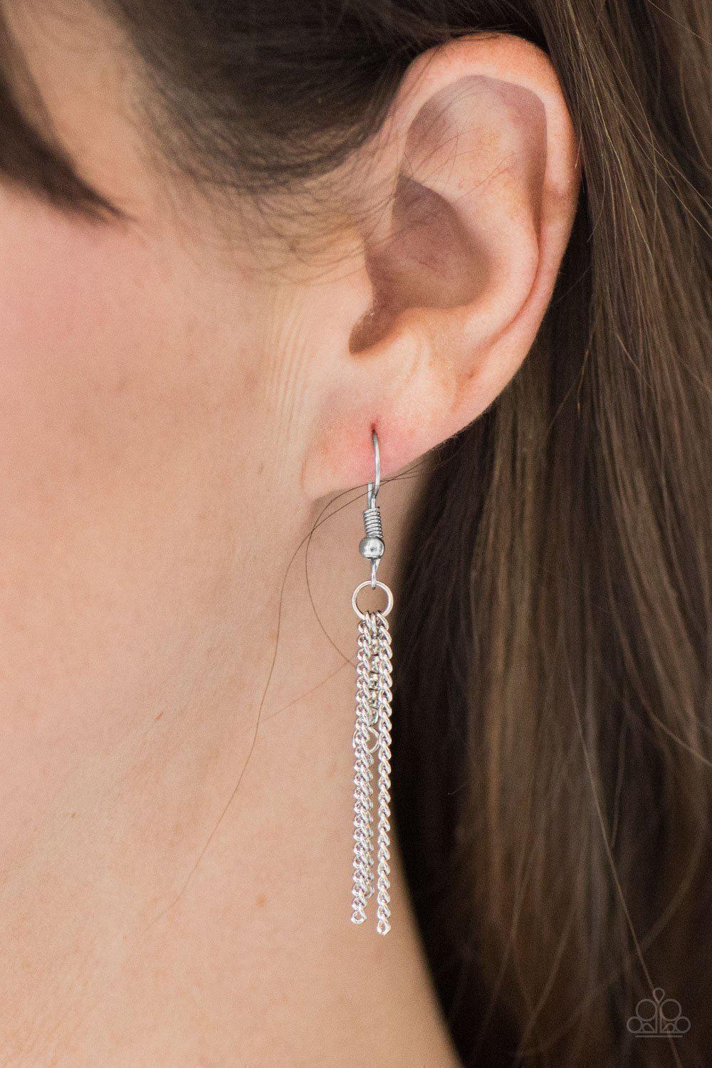 The Adventure Begins Red and Silver Necklace - Paparazzi Accessories - free matching earrings -CarasShop.com - Paparazzi Jewelry by Cara Jewels