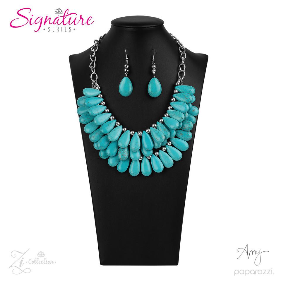The Amy 2020 Zi Signature Collection Necklace - Paparazzi Accessories- lightbox - CarasShop.com - Paparazzi Jewelry by Cara Jewels