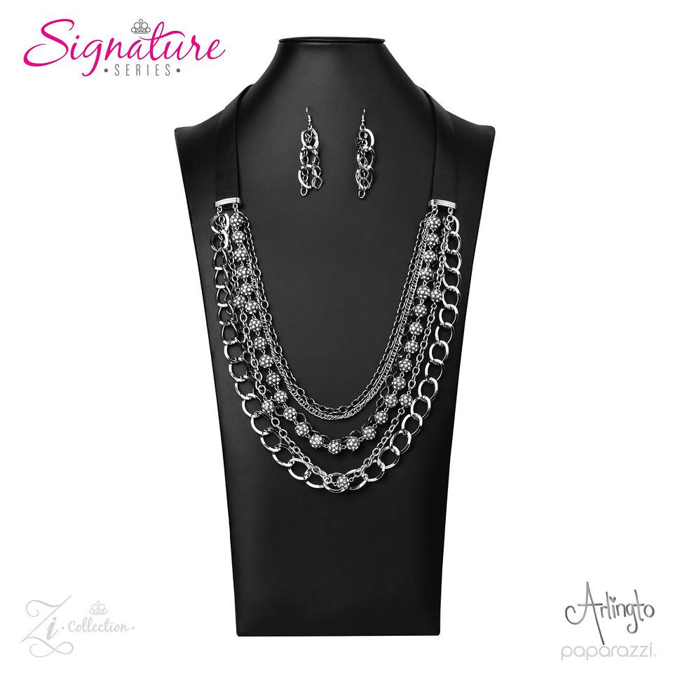 The Arlingto 2020 Zi Signature Collection Necklace - Paparazzi Accessories- lightbox - CarasShop.com - Paparazzi Jewelry by Cara Jewels