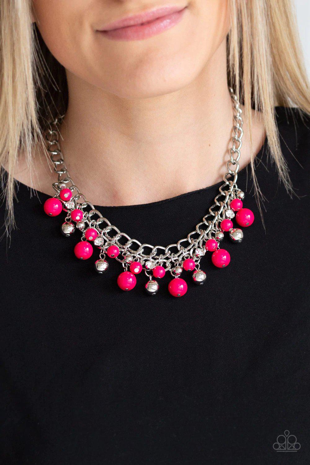The Bride To BEAD Pink Necklace - Paparazzi Accessories- lightbox - CarasShop.com - Paparazzi Jewelry by Cara Jewels