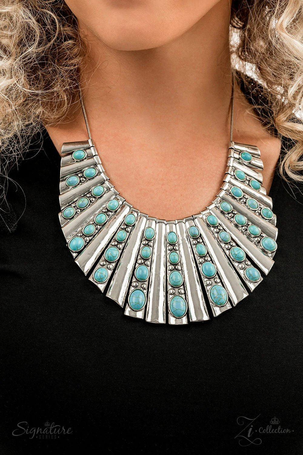 The Ebony 2022 Zi Signature Collection Necklace - Paparazzi Accessories- lightbox - CarasShop.com - Paparazzi Jewelry by Cara Jewels