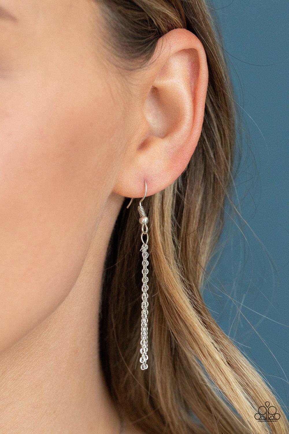 The GLAM-ma Silver and Hematite Necklace - Paparazzi Accessories - free matching earrings -CarasShop.com - Paparazzi Jewelry by Cara Jewels