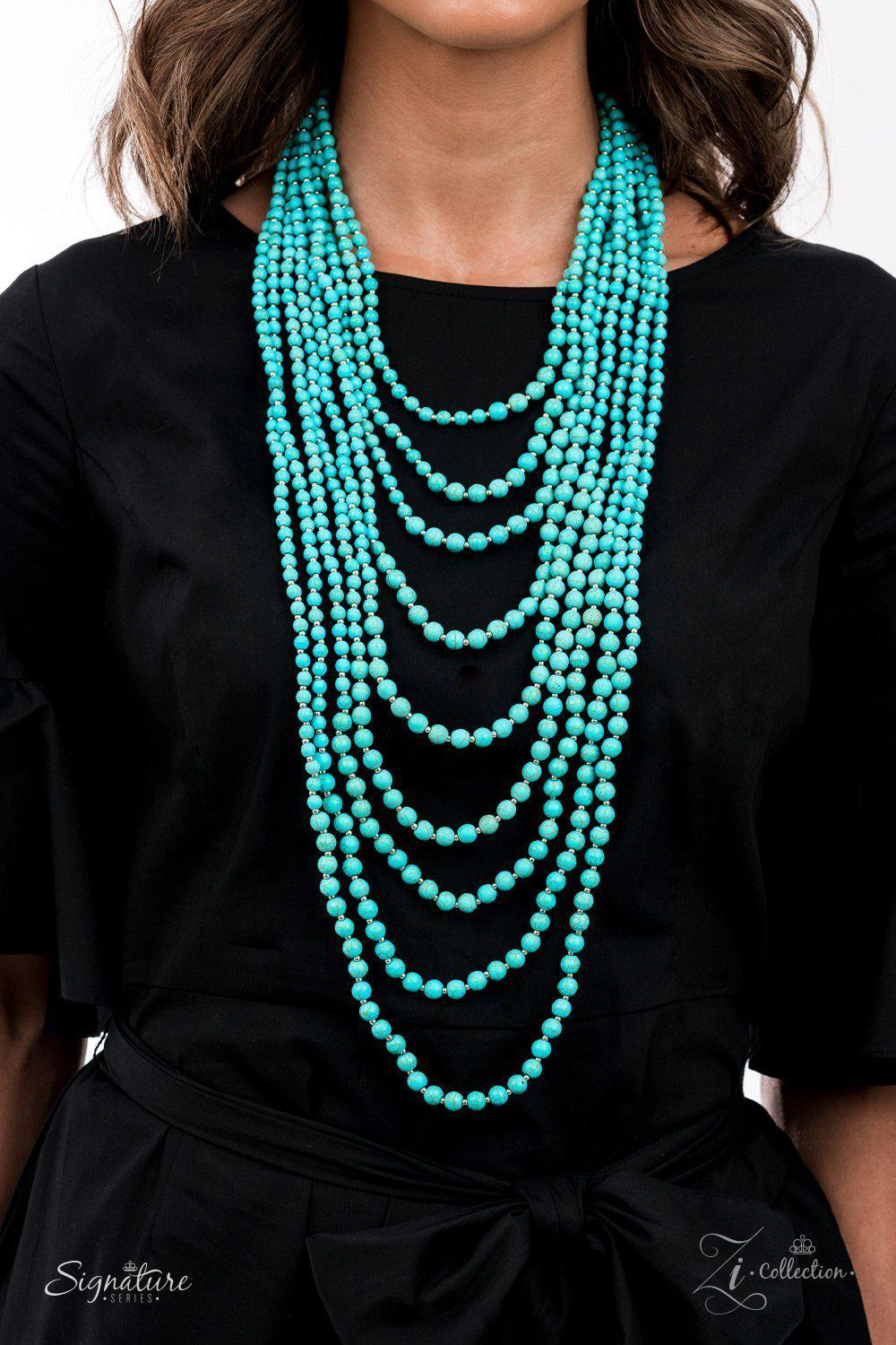 The Hilary 2021 Zi Signature Collection Necklace - Paparazzi Accessories- on model - CarasShop.com - Paparazzi Jewelry by Cara Jewels