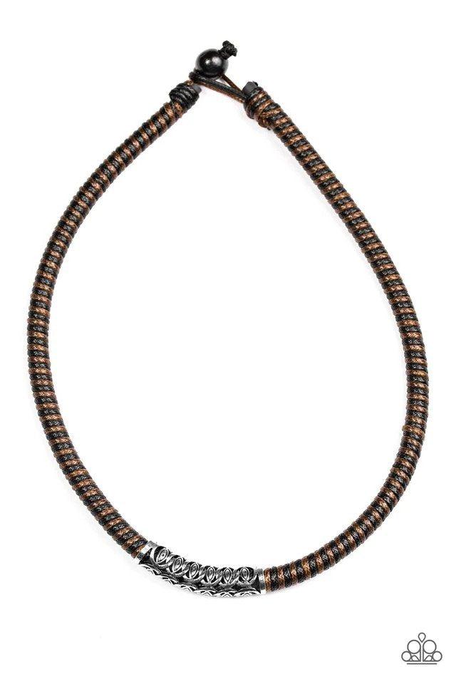 The Mainland Brown Necklace - Paparazzi Accessories- lightbox - CarasShop.com - Paparazzi Jewelry by Cara Jewels