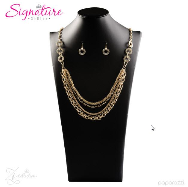 The Melissa 2017 Zi Signature Collection Necklace - Paparazzi Accessories- on model - CarasShop.com - Paparazzi Jewelry by Cara Jewels