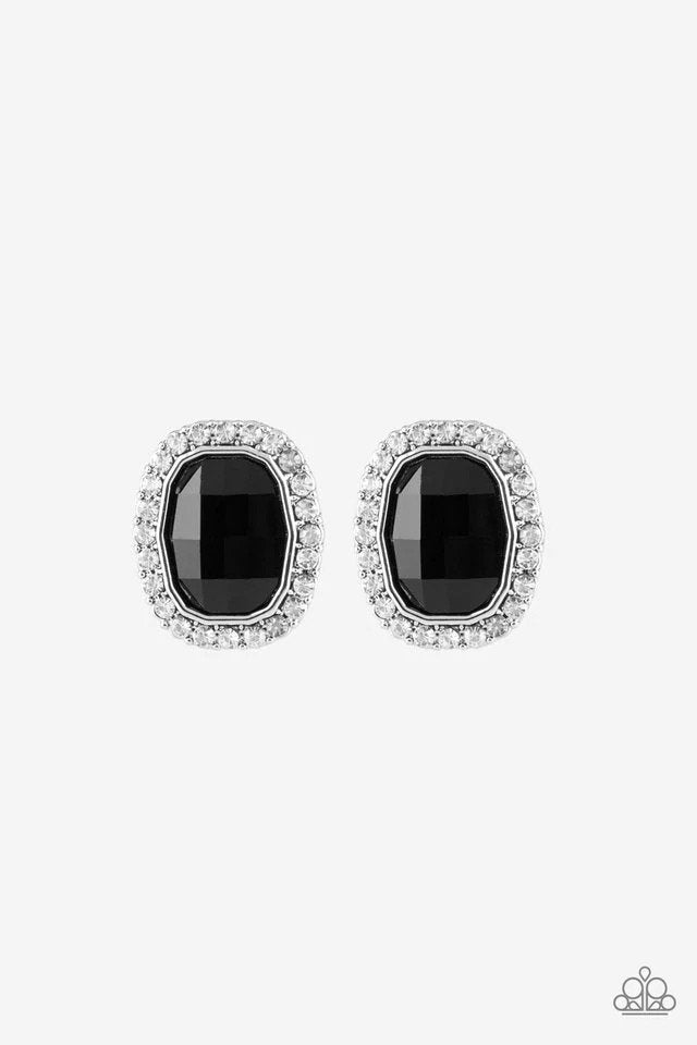 The Modern Monroe Black Earrings - Paparazzi Accessories- lightbox - CarasShop.com - Paparazzi Jewelry by Cara Jewels