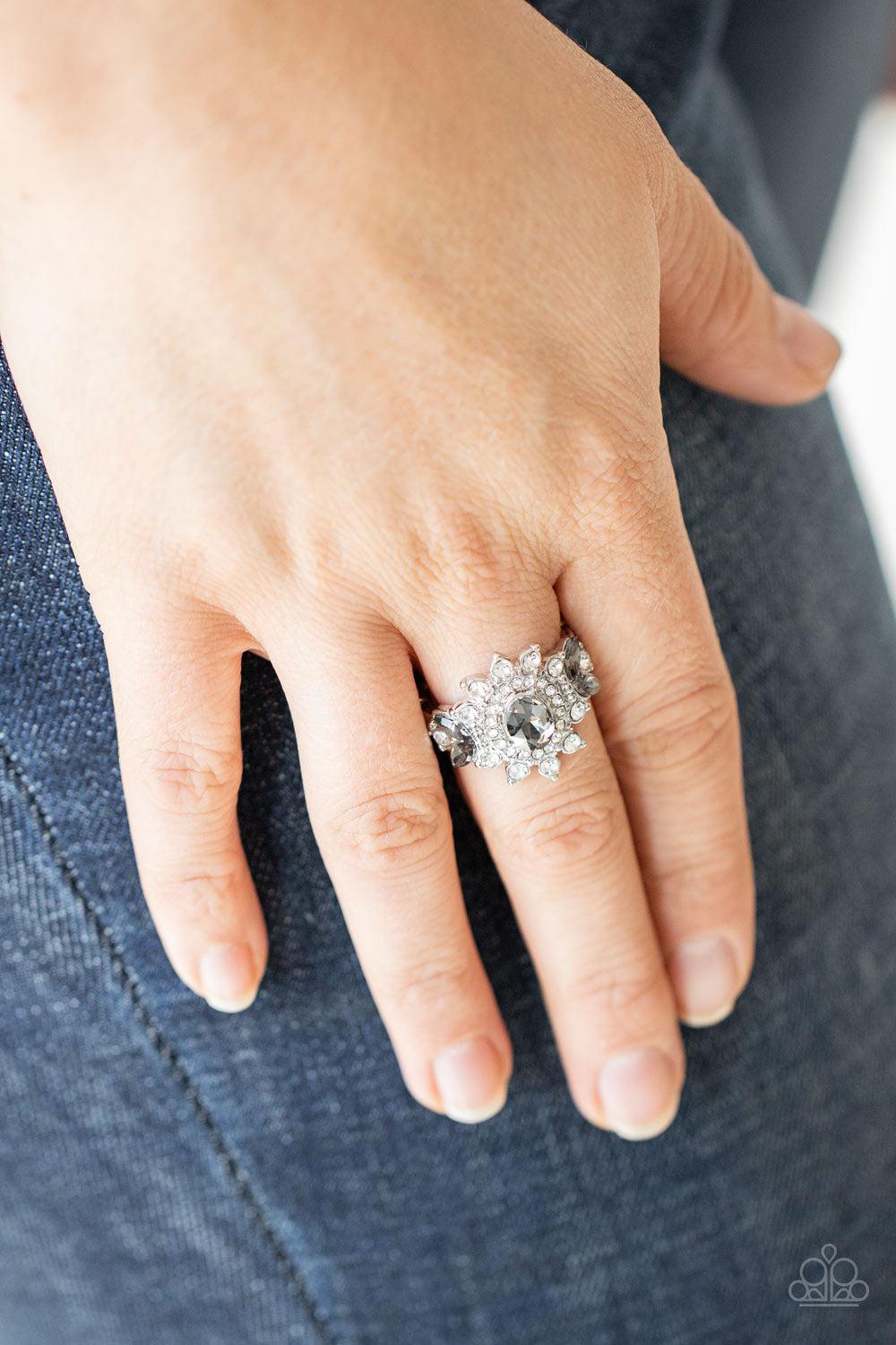 The Princess and the FROND Silver Ring - Paparazzi Accessories- on model - CarasShop.com - Paparazzi Jewelry by Cara Jewels